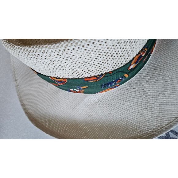 Vintage Creme White Braided hat - Picture 8 of 11